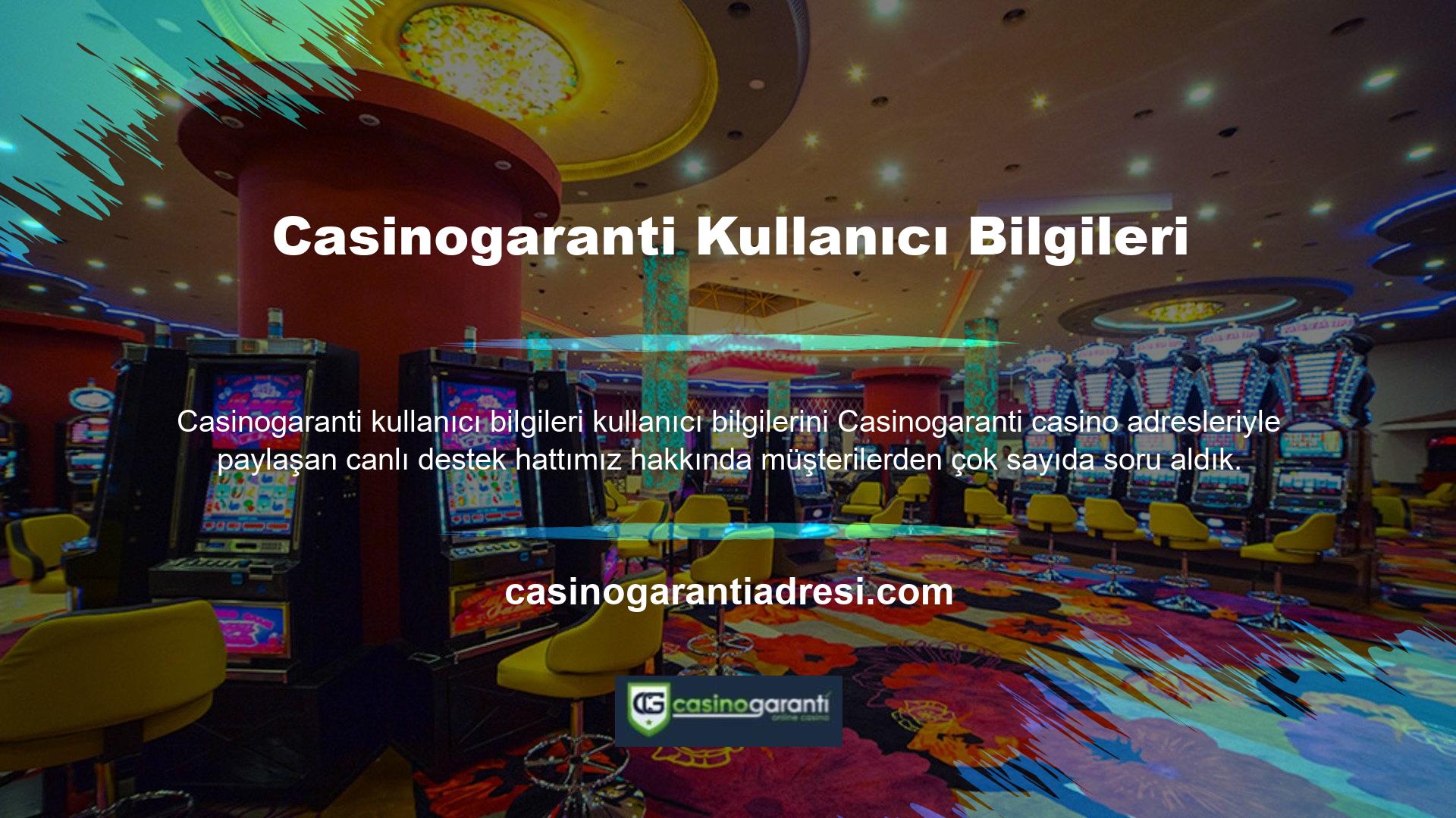 Bu soruları görünce Casinogaranti Casino web sitesinin kullanıcı bilgilerini koruyup korumadığını merak ettim