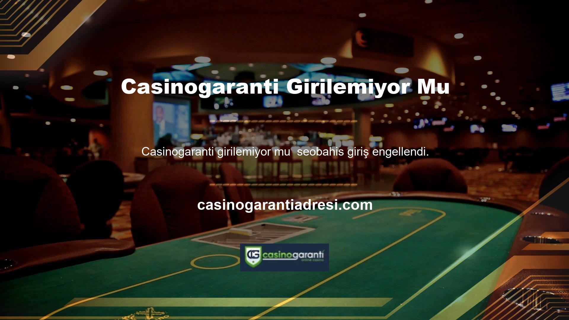Casinogaranti artık halka açık değil mi? Kullanıcı bu soruyu sorduğunda siteye erişemez